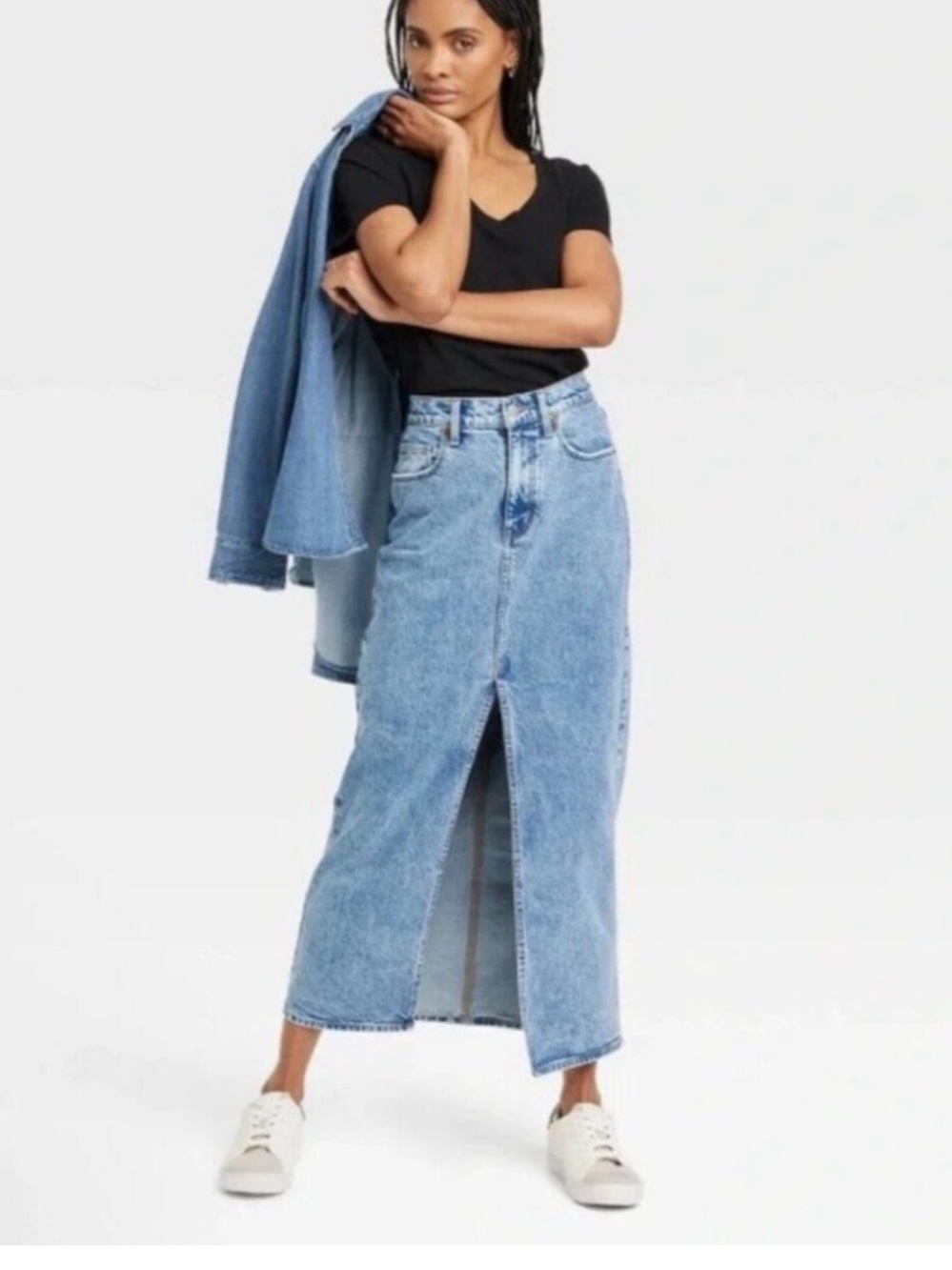 NWT Universal Thread Maxi Jean Skirt 6